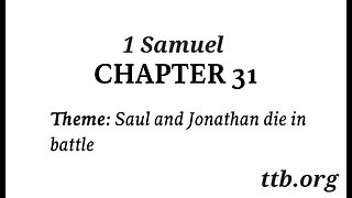 1 Samuel Chapter 31 (Bible Study)