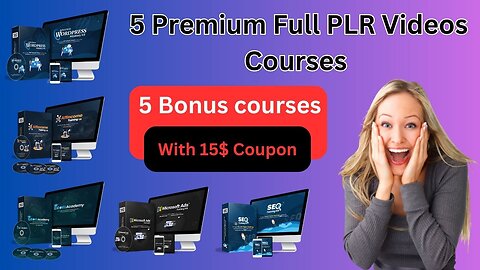 5 Premium Full PLR Videos Courses information Review