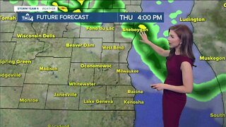 Scattered showers continue Thursday afternoon