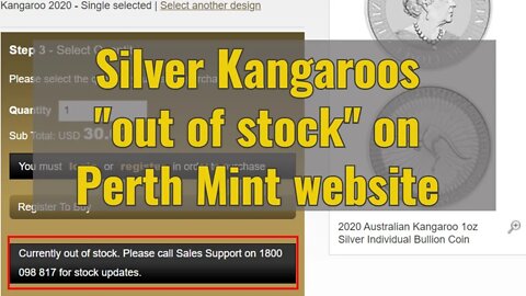 Silver Kangaroos "out of stock" on Perth Mint website