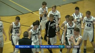 Preston High Boys Varsity Basketball 2020 Game 18 vs North Marion