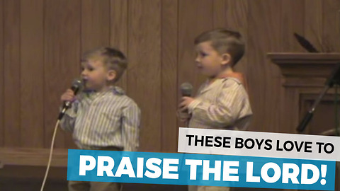 They Came On Stage To Sing A Classic Hymn, And The Boy On The Left Steals The Show. So Good!