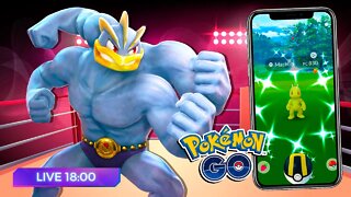 🕕 MACHOP SHINY! DOBRO DE DOCES POR CAPTURA! Hora do Holofote! Pokémon GO!