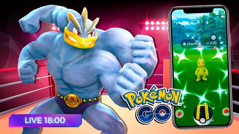 🕕 MACHOP SHINY! DOBRO DE DOCES POR CAPTURA! Hora do Holofote! Pokémon GO!