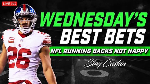 NFL Running Back Drama | Wednesday's Best Bets