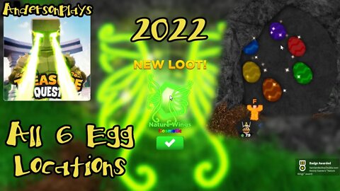 AndersonPlays Roblox [🌻EVENT🌻] Treasure Quest - Find All 6 Hidden Eggs (Spring Update 2022)