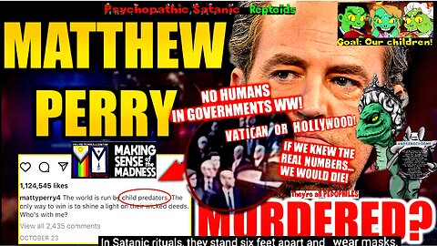 Matthew Perry Vowed To Expose Hollywood Pedophile Ring Before He Was Found Dead