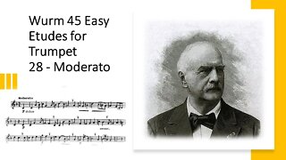 [TRUMPET ETUDE] Wurm 45 Easy Etudes for Trumpet - 28 Moderato
