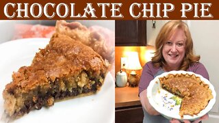 CHOCOLATE CHIP PIE | Holiday Baking | Easy Pie Recipe | So Scrumptious
