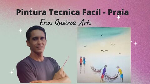 ✨PINTURA Tecnica Facil e Rapida - Praia (Easy Beach Painting)