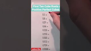 Perfect CUBES you MUST know.