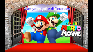 Super Mario - Find (spot) the two differences - Brain games and puzzles welcome and try...