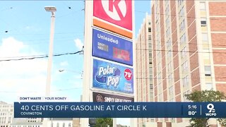 Circle K offers 40 cents off per gallon of gas