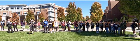 Univ of Nevada, Reno: Massive Crowd, Jesus is Exalted, Sinner Throws Sandwich At Me, Homosexuals, Atheists, Muslims & Hypocrites Confronted with the Gospel