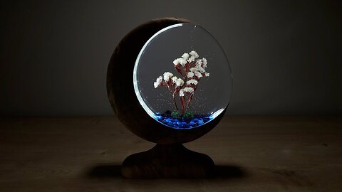How to Make A Flowering Crescent Shaped Epoxy Resin Lamp