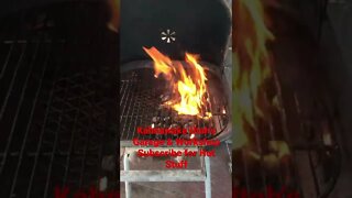 Charcoal BBQ Coals all fired up - #shorts