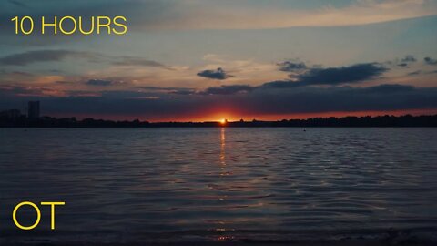 Sunset Over The Water | Lapping Water and Atmospheric Sounds for Sleeping | Relaxation | Studying