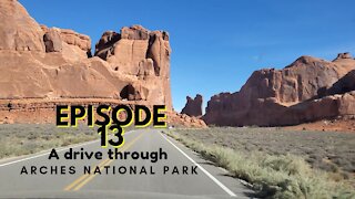 A drive through Arches National Park in Moab, Utah