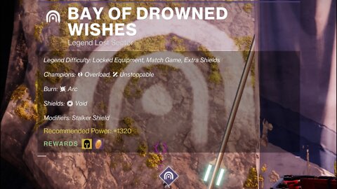 Destiny 2, Legend Lost Sector, Bay of Drowned Wishes on the Dreaming City 1-14-22