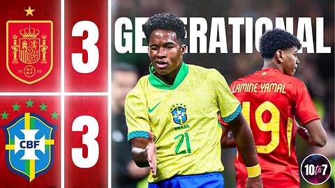 Spain vs Brazil 3-3 Review in English | Lamine Yamal, Endrick, Rodrygo. Rodri, Olmo