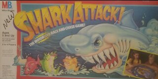 What's Inside -- Shark Attack Board Game (1988, Milton Bradley)