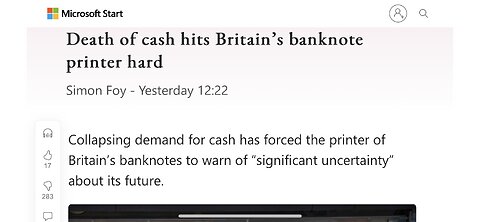 The death of cash?Bank of England plans digital Britcoin?18000 cattle expire in an explosion.