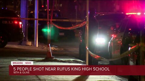Five people shot outside Rufus King High School