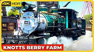 Knott's Berry Farm Steam Train C-19 2-8-0 "Consolidation" steam locomotives built by Baldwin 4K HDR