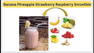 Banana Pineapple Strawberry Raspberry Smoothie #Smoothies #healthy #healthylifestyle