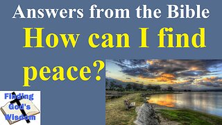 How can I find peace?