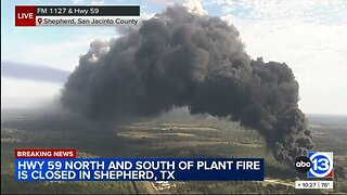 A significant blaze has erupted at a petroleum processing facility in Shepherd, Texas