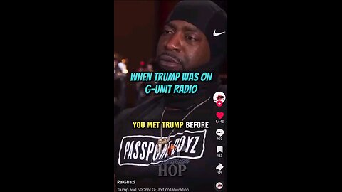 when King Trump was on G-unit radio. the good Ole days.