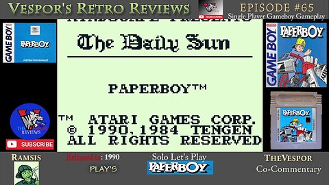 Let's Play Paperboy | Game Boy | Review, Thoughts and More |