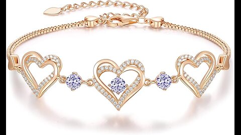 Visit the CDE Store CDE Forever Love Heart Charm Link Bracelet for Women,