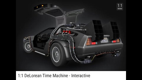 Back to the Future DeLorean NFT in A/R Augmented Reality - VeVe app