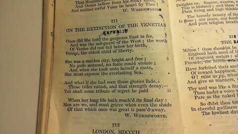 On The Extinction of the Venetian Republic - W. Wordsworth