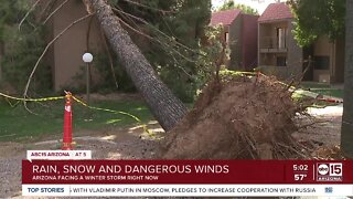 Valley facing strong winds, rain and snow