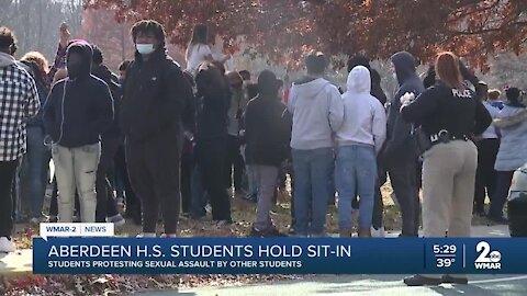 Aberdeen High School Students protest against sexual assault in school