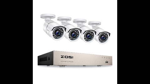 ZOSI 8CH PoE Home Security Camera System with Hard Drive 1TB,H.265+ 8-Channel 5MP 2K+ CCTV NVR,...