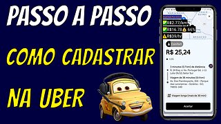 CADASTRO NA UBER | Passo a Passo de como se cadastrar na UBER