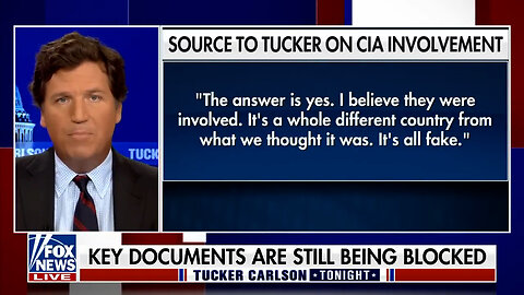 Tucker Carlson regarding the assassination of JFK