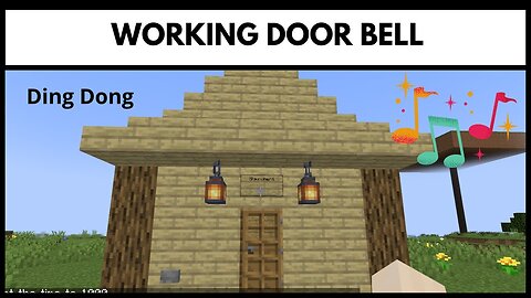 Minecraft || Simple Working doorbell || how to make working doorbell in minecraft