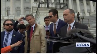 Reporters Grill the Jim Jordan supporters after the morning speakership no-vote.