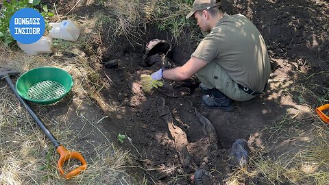 (18+) Эксгумация тел двух гражданских лиц, найденных под Мариуполем - 22.06.2023