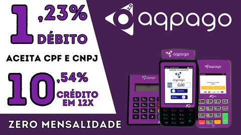 Chegou minha AqPago! Para CPF E CNPJ, somente 1,23% no débito e dinheiro na conta em 1 dia útil!