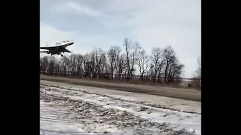 Ukrainian fighter jet taking off for combat mission