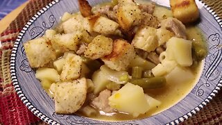 Easy Pork Stew And Gotta Go Pantry Ingredients With Homemade Croutons | All About Living