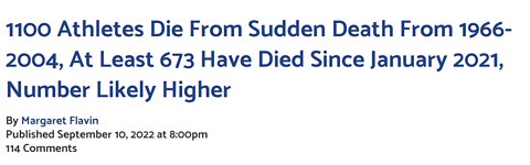 SUDDEN DEATH ON THE RISE IN ATHLETES (WHY WOULD THIS BE)