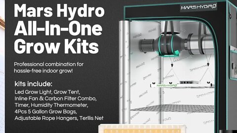 Mars Hydro All in One Grow Kit #MarsHydro #TSW2000 #RootedLeaf