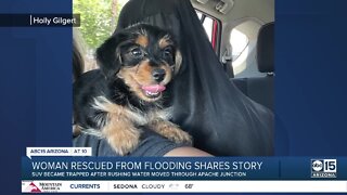 Woman rescued from AJ floods searching for dog